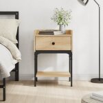 Vidaxl table de chevet ch�ne sonoma 405x31x60 cm bois ding�nierie 825895