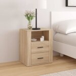 Vidaxl table de chevet ch�ne sonoma 50x36x60 cm bois ding�nierie 816731