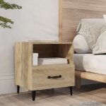 Vidaxl table de chevet ch�ne sonoma bois ding�nierie 812030