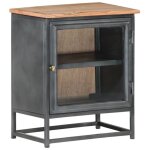 Vidaxl table de chevet gris 40x30x50 cm bois dacacia massif