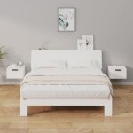 Vidaxl tables de chevet murales 2 pcs blanc 34x30x20 cm811377