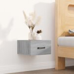 Vidaxl table de chevet murale sonoma gris 35x35x20 cm 817581
