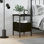 Vidaxl table de chevet noir 34x36x50 cm bois d?ing�nierie 826043