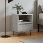 Vidaxl table de chevet sonoma gris 40x35x50 cm bois d?ing�nierie 830632