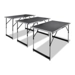 Vidaxl table  coller 3 pcs pliable hauteur rglable