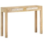 Vidaxl table console 110x30x75 cm bois de manguier massif blanchi 351617 Vidaxl table console 110x30x75 cm bois de manguier massif blanchi 351617