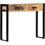 Vidaxl table console 90 x 30 x 75 cm bois de manguier massif