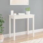 Vidaxl table console blanc 80x40x75 cm bois massif de pin 814245