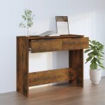 Vidaxl table console ch�ne fum� 90x36x75 cm bois ding�nierie 817072