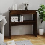 Vidaxl table console chêne marron 80x30x80 cm bois dingénierie 815218 Vidaxl table console chêne marron 80x30x80 cm bois dingénierie 815218