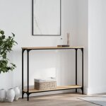 Vidaxl table console ch�ne sonoma 100x225x75 cm bois ding�nierie 834016