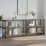 Vidaxl table console ch�ne sonoma 200x29x75 cm bois ding�nierie 834111