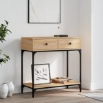 Vidaxl table console chne sonoma 75x345x75 cm bois dingnierie 833399
