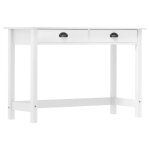 Vidaxl table console hill avec 2 tiroirs 110x45x74 cm bois pin massif 288992
