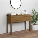 Vidaxl table console marron miel 100x35x75 cm bois massif de pin 814617 Vidaxl table console marron miel 100x35x75 cm bois massif de pin 814617