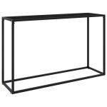 Vidaxl table console noir 120x35x75 cm verre tremp�