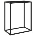 Vidaxl table console noir 60x35x75 cm verre tremp� 322804