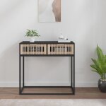 Vidaxl table console table dappoint avec 3 tiroirs meuble de rangement salle de séjour salon scandinave ... Vidaxl table console table dappoint avec 3 tiroirs meuble de rangement salle de séjour salon scandinave ...