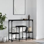 Vidaxl table console noir 895x28x76 cm bois dingénierie 833383 Vidaxl table console noir 895x28x76 cm bois dingénierie 833383