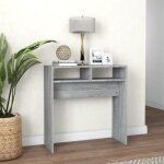 Vidaxl table console sonoma gris 78x30x80 cm bois ding�nierie 815937