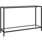 Vidaxl table console transparent 120x35x75 cm verre tremp�