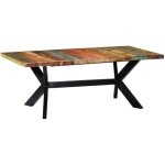 Vidaxl table  dner 200x100x75 cm bois de rcupration solide