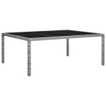 Vidaxl table � d�ner dext�rieur gris 200x150x74 cm r�sine tress�e