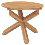 Vidaxl table  dner de jardin 90x75 cm bois de teck massif