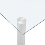 Vidaxl table  dner transparent 120x60x75 cm verre tremp