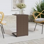 Vidaxl table en forme de c marron 40x35x60 cm rsine tresse 319407