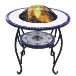 Vidaxl table de foyer mosa�que brasero de jardin foyer de terrasse brasero de terrasse foyer dext�rieur ...