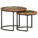 Vidaxl tables gigognes 2 pcs bois de récupération massif Vidaxl tables gigognes 2 pcs bois de récupération massif