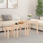 Vidaxl tables gigognes 3 pcs bois de pin massif 824973 Vidaxl tables gigognes 3 pcs bois de pin massif 824973