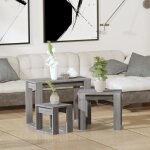 Vidaxl tables gigognes 3 pcs sonoma gris bois dingnierie 815223