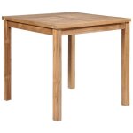 Vidaxl table de jardin 80x80x77 cm bois de teck solide 44996