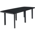 Table dextérieur en pvc - anthracite - 216 x 90 x 72 cm Table dextérieur en pvc - anthracite - 216 x 90 x 72 cm
