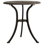 Vidaxl table de jardin bronze 62x62x65 cm aluminium coul� 315579
