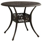 Vidaxl table de jardin bronze 90x90x74 cm aluminium coul� 315585