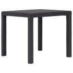 Vidaxl table de jardin marron 79x79x72 cm plastique aspect de rotin Vidaxl table de jardin marron 79x79x72 cm plastique aspect de rotin