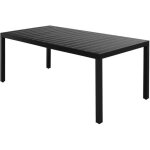 Table de jardin - vidaxl - 185 x 90 x 74 cm - aluminium - wpc - rsistant aux intempries