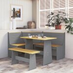 Vidaxl table à manger avec banc blanc bois de pin solide Vidaxl table à manger avec banc blanc bois de pin solide