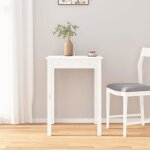 Vidaxl table  manger blanc 55x55x75 cm bois massif de pin 814255