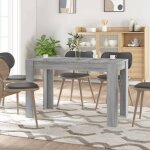 Table � manger - vidaxl - sonoma gris - 4 places - style scandinave - rectangulaire