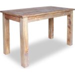 Vidaxl table de salle � manger bois de r�cup�ration 120 x 60 x 77 cm