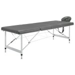 Vidaxl table de massage 4 zones cadre en aluminium anthracite 186x68cm Vidaxl table de massage 4 zones cadre en aluminium anthracite 186x68cm