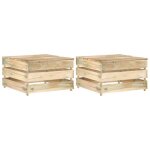 Vidaxl tables palette de jardin 2 pcs bois de pin imprgn