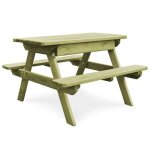Vidaxl table de pique - nique pour enfants avec bancs pin�de impr�gn�e 45148