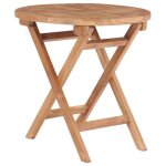 Vidaxl table pliable de jardin 45 cm bois de teck solide