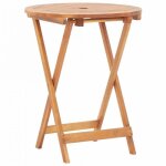Vidaxl table pliable de jardin 60x75 cm bois dacacia massif