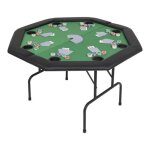 Table de poker - vidaxl - octogonale - pliable - 8 joueurs - vert